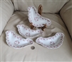 Antique Bawo & Dotter Limoges France Porcelain Bone Plates Rose Design Set of 4
