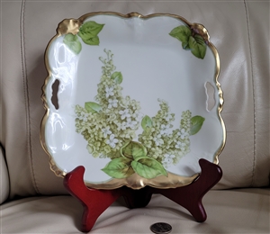 Bavarian porcelain serving tray Lilac floral