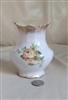 Homer Laughlin Rose small vase floral design vintage collectible porcelain decor.