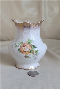 Homer Laughlin rose vase vintage porcelain collectible display and home decor
