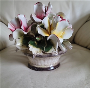 Capodimonte porcelain floral vase rare collectible arrangements for home decor and gifting