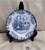 Johnson Bros "Coaching Scenes" salad plates elegant white and blue English porcelain.