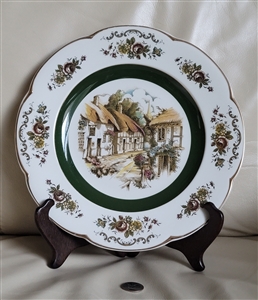 ASCOT English porcelain Village charger plate elegant collectible
