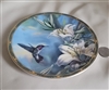 Porcelain Collectible Plate 1989 Bradford Exchange Pickard Ruby Throated Hummingbird