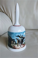Danbury Mint Paul Revere Bicentennial porcelain bell with historical scenery and map
