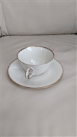 Preowned vintage Heinrich and Co. Selb Bavaria Flammgold teacup and saucer set