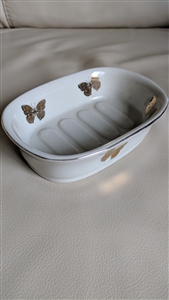 Takahashi soap dish holder butterflies decor bathroom accessory vintage display