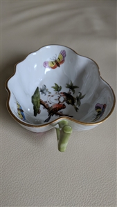 Herend Rothschild porcelain leaf dish