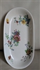 Cathy by Syracuse Old Ivory China 9-1/2 inch long oval relish plate with amazing floral decor, serving tray, table serving accessories.