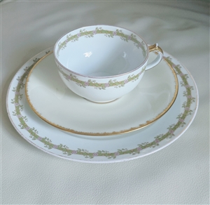 Teacup plates GDA Limoges H&C Heinrich porcelain great mismatches set to display and gift