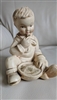 Coventry chalkware sitting boy figurine from 1940 vintage rare decor and gift idea