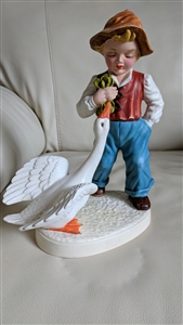 Holland Mold porcelain Boy with Geese figurine