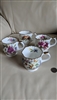 Staffordshire Elizabethan English Garden teacups in floral design collectible porcelain