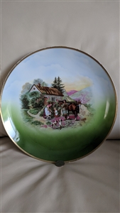 German porcelain wall decor plate hand painted