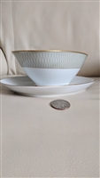 Rosenthal Continental 3339 Gravy Boat Bettina Green Band with Gold Trim