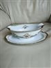 Japanese NORITAKE Lamara gravy boat with underplate collectible dinnerware serving accessory