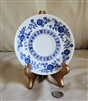 Vintage Enoch Wedgwood Tunstall Ltd Blue Heritage porcelain saucer with blue and white onion pattern