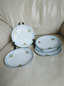 Blue and white 6 inch Meito China porcelain plates vintage collectible table setting display and gifts idea made in Japan