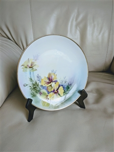 Hand painted wild flowers decorated NIPPON plate collectible porcelain home decor and gifts