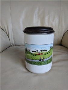 Villeroy and Boch porcelain storage jar farms
