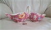 Cosmos pattern Vernon Kilns double leaf dish