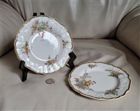 Devon pattern Myott Staffordshire England porcelain plates vintage kitchen accessories decorative home display