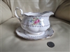 Gravy Boat Underplate Set Royal Albert Petit Point China 1950s Gold Trim