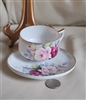 June Rose eggshell Japanese teacup and saucer set collectible elegant table setting and gifts