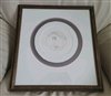 Laura T Woolschlager hand colored aquatint etching 12 of 45 rustic wood frame rare Art home decor