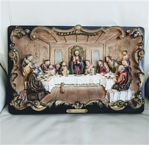 vintage last supper turtle king giovanni collection 3d multicolor wall plaque religious decor
