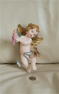 Winged Angel beautiful pastel hanging ornament collectible 2006 resin angel holiday decor