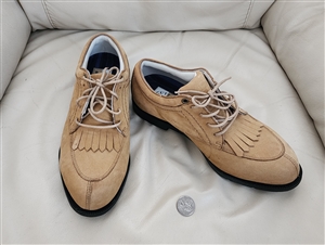 Womens Cutter Buck Vintage Light Brown Leather Golf Shoes