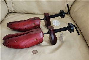 Two way shoe stretchers for home use footwear tool accessory in wood metal and plastic design