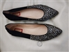 Halogen leather black charcoal ballet women flats sz 8 in Rocker design