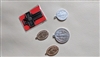 Spiritual gifts in set of 4 medals and cross spiritual gifts.