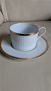 Fitz and Floyd Classique Dor teacup and saucer