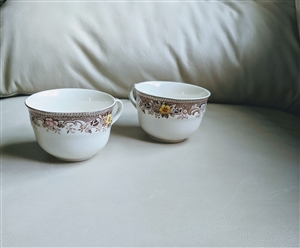 Fred Roberts Japanese Imports porcelain teacup mug set 1960 in floral colorful design