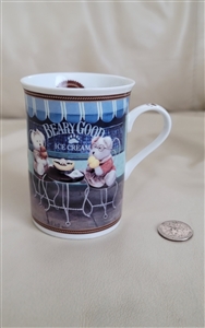 Boyds Bear porcelain collector mug with Beary Good strawberry garden theme by Danbury Mint