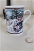 Boyds Bear porcelain collector mug with Hittin' the Slopes winter skiing theme by Danbury Mint