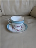 Phoenix Bone China teacup saucer TF and S LTD sign collectible multitone small decor