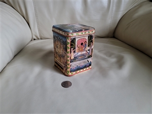 Vintage Ben Rickert Oriental Art decorated tin box