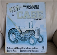 Case Diesel tractor model 500 tin sign advertising vintage sign for indoor and outdoor display