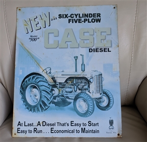 Case Diesel tractor model 500 tin sign advertising vintage sign for indoor and outdoor display