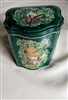 Vintage 1981 Avon Christmas lidded tin storage box kitchen accessories collectible display