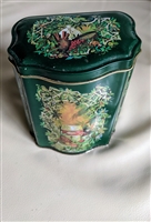 Vintage 1981 Avon Christmas lidded tin storage box kitchen accessories collectible display