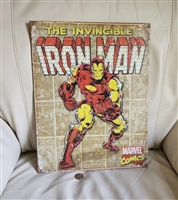 Metal advertising sign Iron Man The Invincible