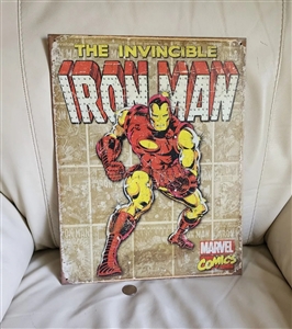 Metal advertising sign Iron Man The Invincible