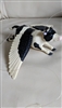 Vintage 1990s hard plastic flying cow kinetic hanging decor with flapping wings