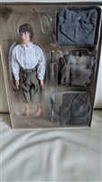 2004 Lord of the Rings Frodo Baggins deluxe toy figure with fabric clothes and original collector box