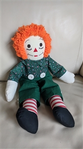 Raggedy Andy knickerbocker green pants cloth doll vintage collectible and gift idea
